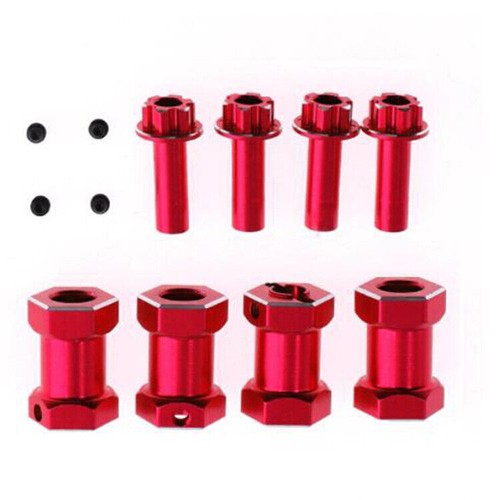 4Pcs 12mm to 20mm Wheel Hex Hub Adapter Extension For 1/10 RC Crawler SCX10 D90 - Picture 11 of 12