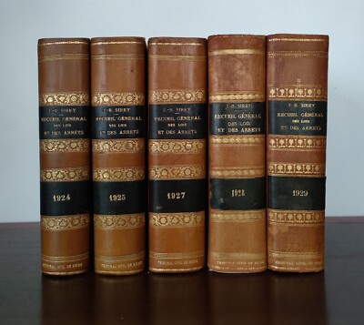 J.B Sirey: Allgemeine Sammlung der Gesetze und Verhaftungen - 1924/1926/1927/1928/1929