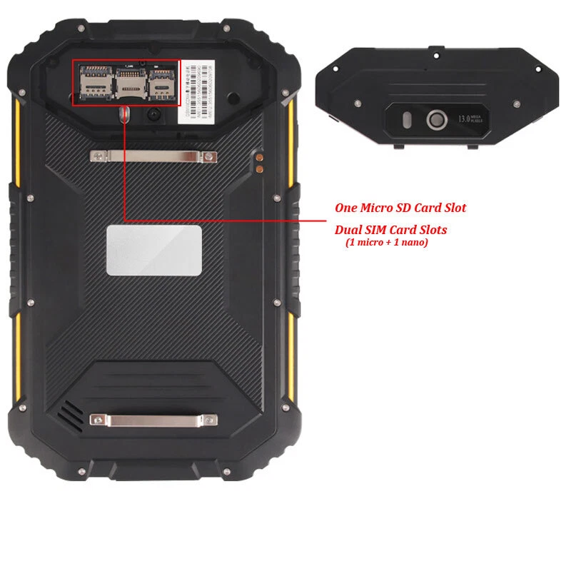 7" 4G LTE Rugged Smartphone Cell Phone Tablet PC Mobile NFC Waterproof Mobile - Image 4 of 4