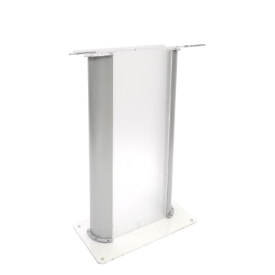 27X15X48'' Acrylic Podium Metal Accent Church Pulpit Plexiglass Conference School