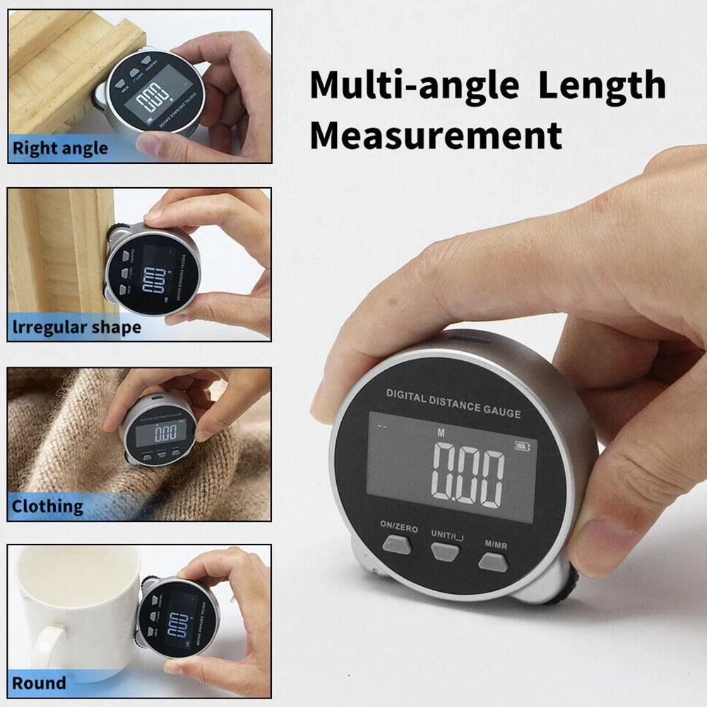 Electronic Tape Measure with LCD Display Digital Ruler 200m Up to E9C7