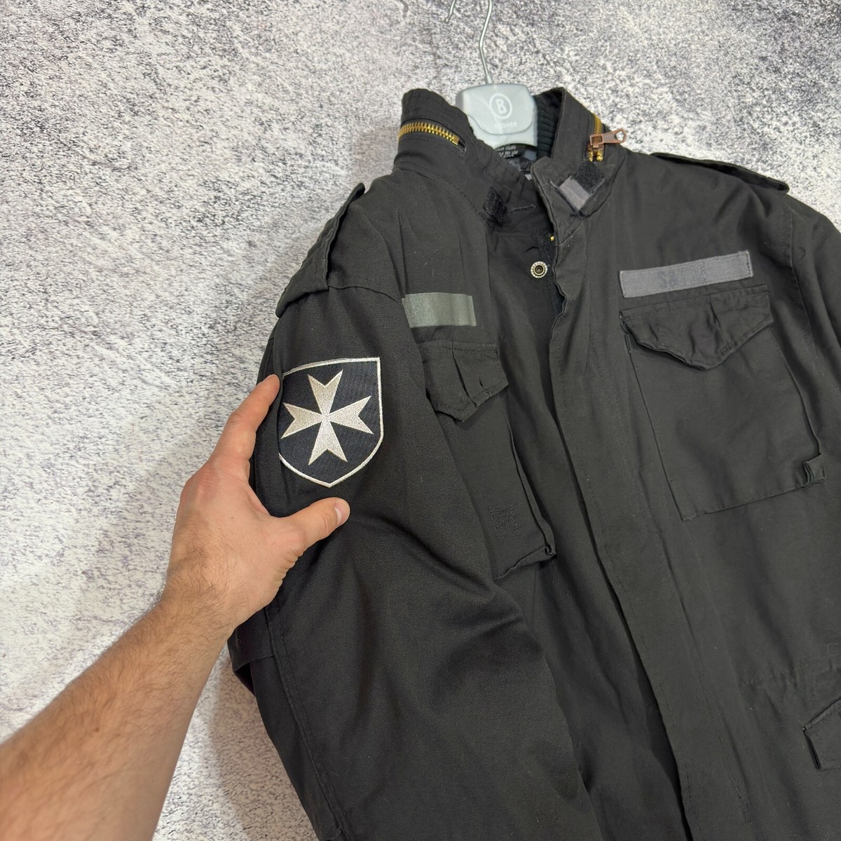 Surplus Tex S&T 75 Mens Black Cotton Winter M-65 Field Coat
