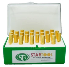Startool Acrylic Nail Drill 3/32 Coarse Gold STC *25 Pcs in Box*