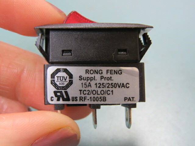 2 X Interruttore Di Selezione Tensione RONG FENG RF-1002, 6 Pin 10A 250V 115V/230V