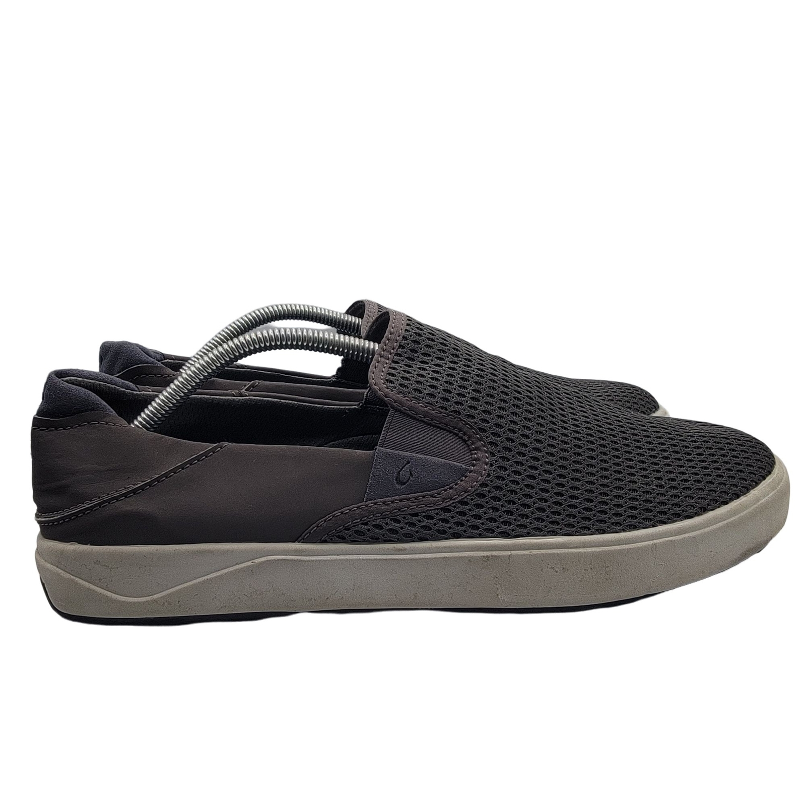 OluKai Lae'ahi Pa'i Men Size 10 Black Lava Rock Camo Comfort Slip On