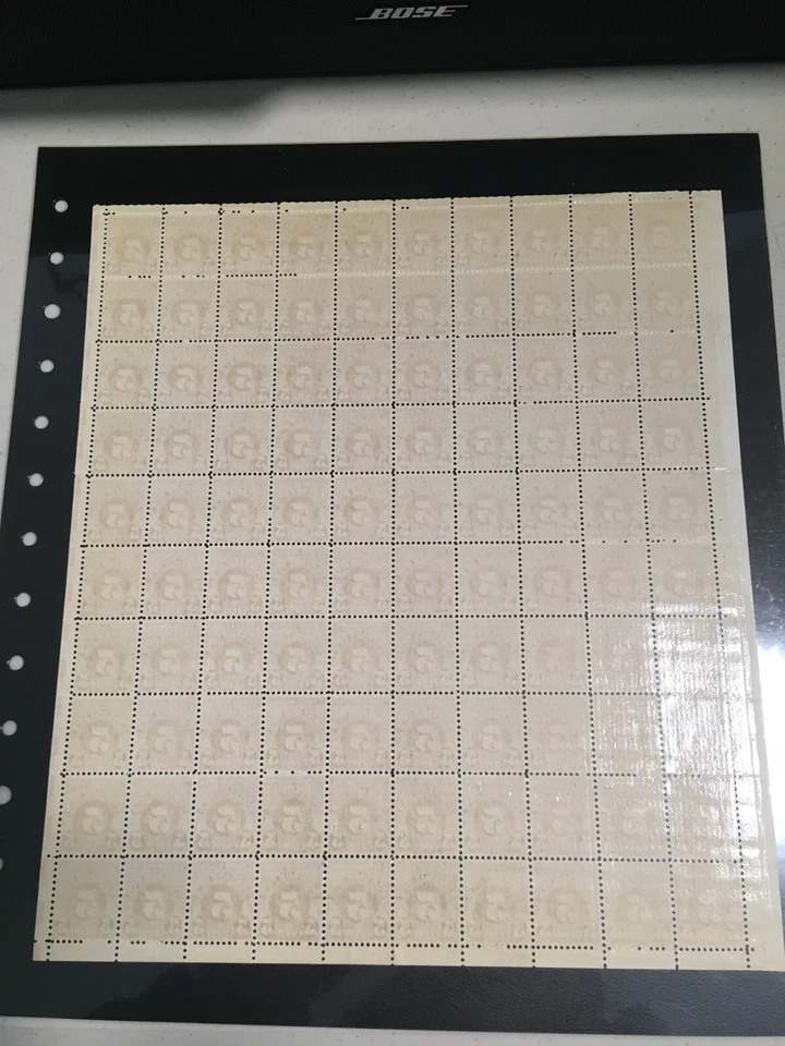 J83 5 cent Precancel Postage Due FULL Mint SHEET OF 100 MINT NH OG - Image 2 of 2