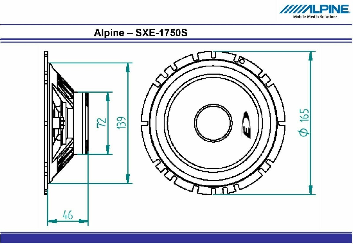 Kit 4 Enceintes Avant Alpine SXE-1750S Pour Citroën C3 I - Woofers + Tweeters