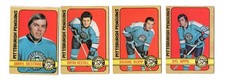 1972 O-Pee-Chee Hockey - PITTSBURGH PENGUINS - LOT of 4 Vintage NHL OPC Cards