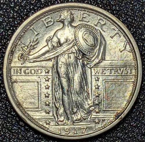 1917 Type 1 Standing Liberty Silver Quarter CHOICE GEM BU Full Head! Ships Free!