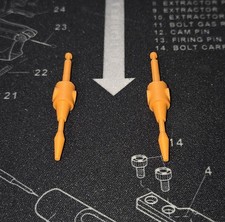 Juego de rayos nulos impreso en 3D para Transformers E-hobby G1 Sunstorm Seeker naranja PLA
