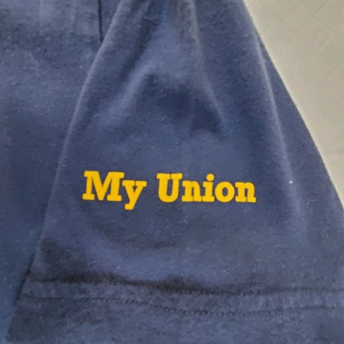 UFCW LOCAL 7 Union "Essential" Canvas T-Shirt Made in the USA Blue Size XL EUC - Picture 5 of 7