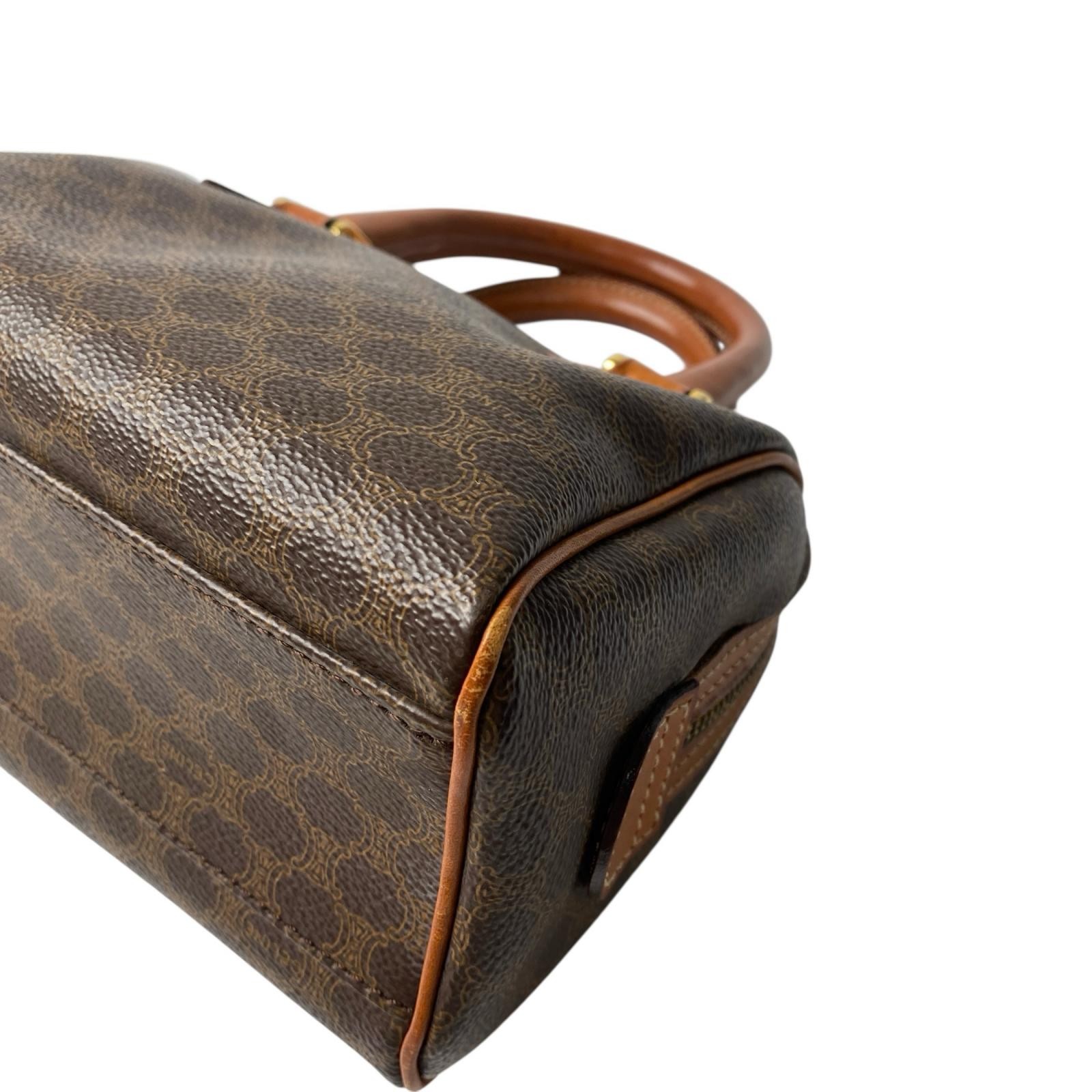 Celine Macadam Pattern Brown PVC Mini Boston Bag … - image 13