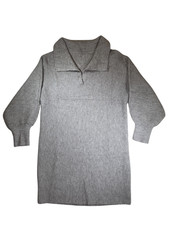 woman long gray sweater dress large