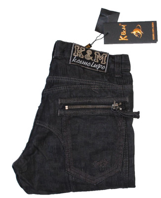 K&M Kosmo Lupo Herren Jeans W30 (L34) Black schwarz Style KM029 - NEU