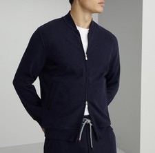 BRUNELLO CUCINELLI  Techno Cotton  Terry Sweatshirt Bomber Jacket Large 1250 