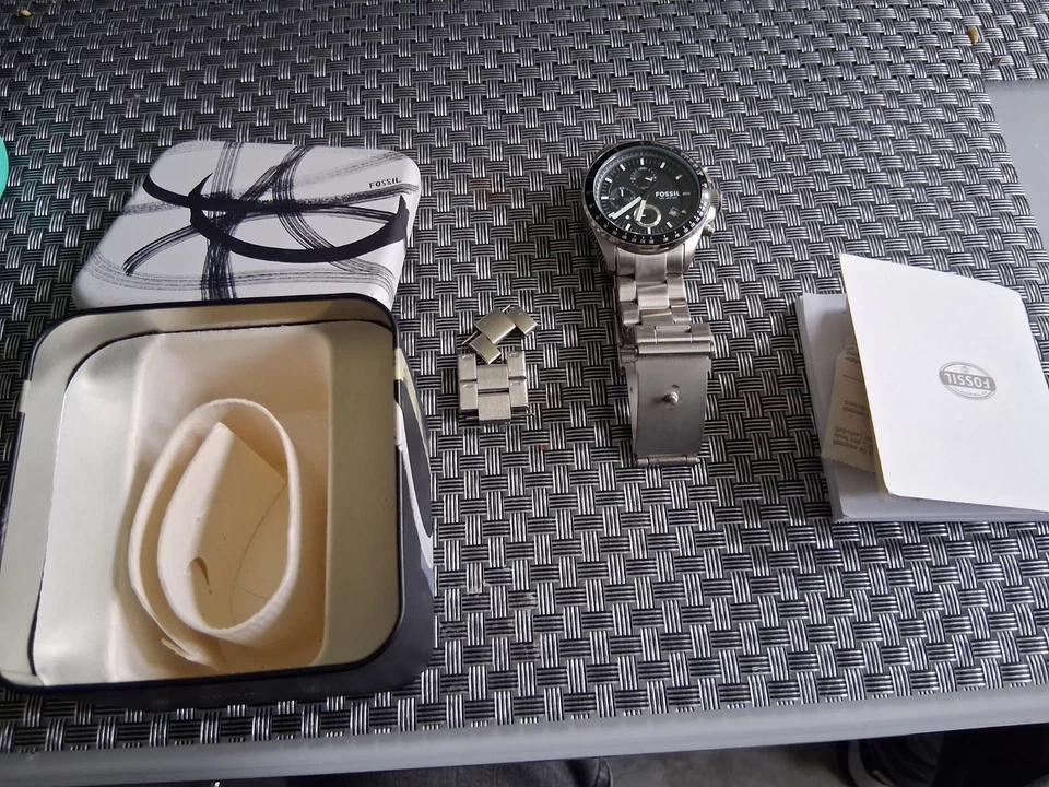 Fossil CH-2600 Armbanduhr Herren Edelstahl Silber Uhr mit Box - Bild 4 von 4
