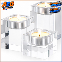 Teelichthalter Kristall Deko Tisch 3Er Set 4-8 Cm KerzenstäNder