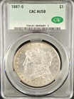 1887-S Morgan Dollar CACG AU58 CAC LUSTROUS!