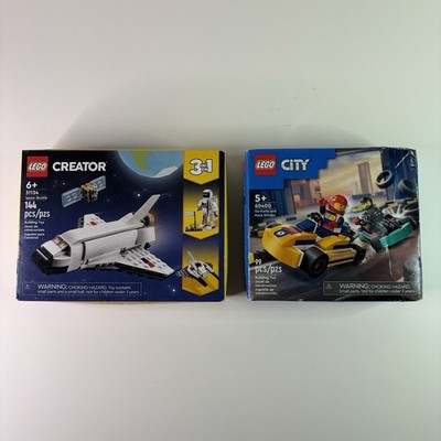 Lego Creator Space Shuttle 31134 & City Go-kart and Race Driver 60400. NEW