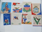 Lot of 8 WW2 Greeting Cards Christmas Military Unused