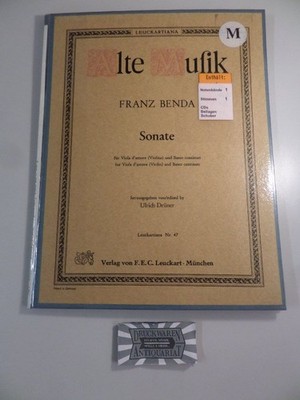 Sonate für Viola d´amore und Basso continuo. F.E.C.L. 10680. Leuckartiana Nr. 47