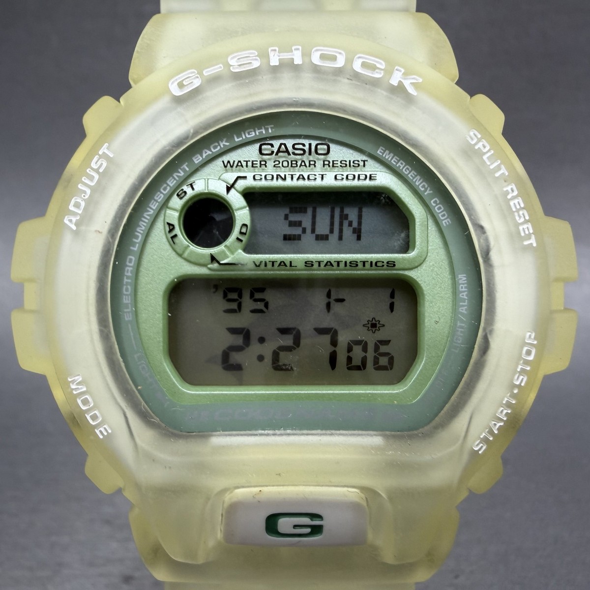 CASIO G-SHOCK DW-6910K-8BT クリア Casio G-Shock DW-6910K Watch Men 50mm Digital Clear Alarm Chrono