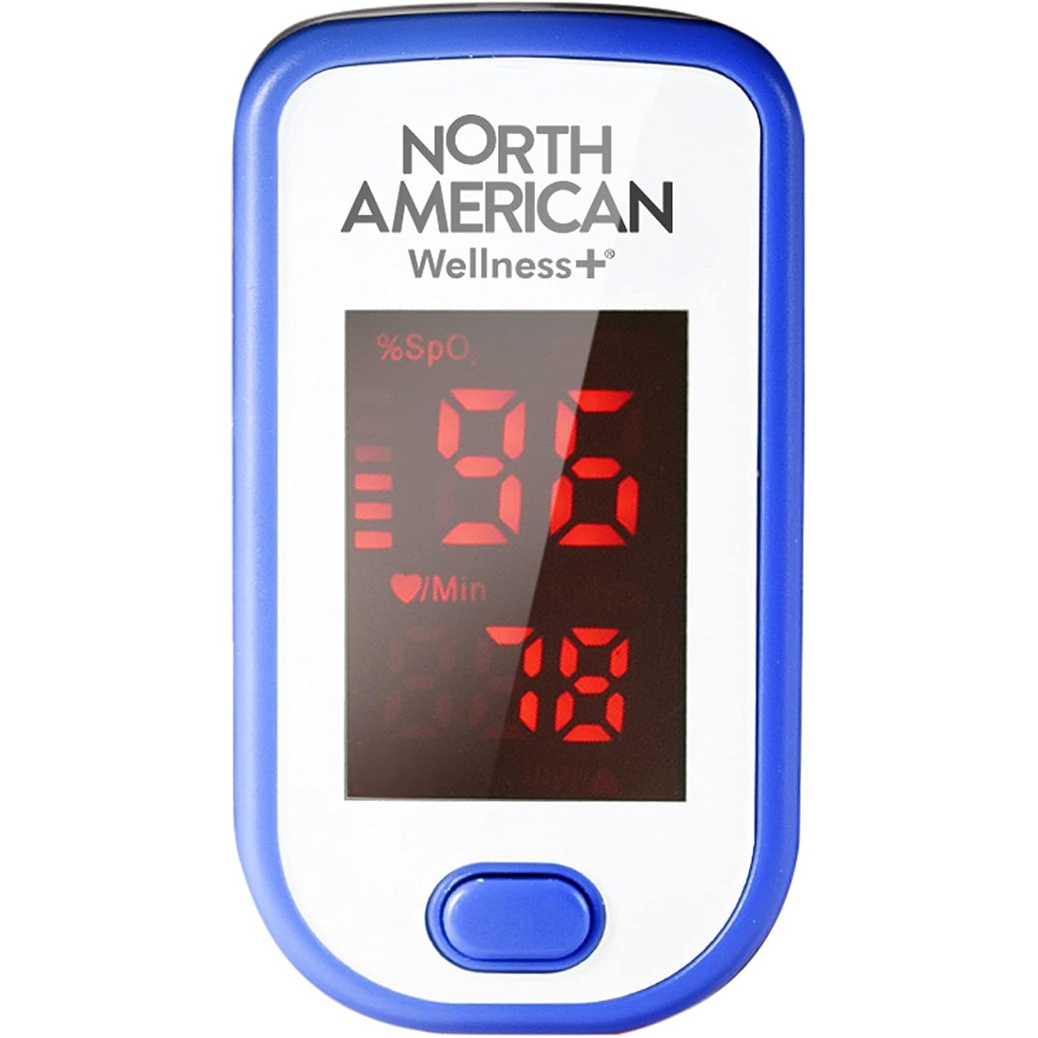 Пальчиковый кислородомер North American Healthcare бело-голубой 2790₽