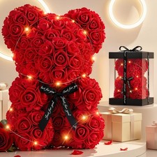 Otlonpe Bear Rose Flowers Light Up, Mothers Day Bear Gifts for Mom, Women Gif...