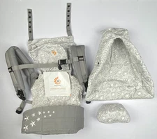 ERGOBABY Original Baby Carrier w/ Infant Insert & Weather Cover Set Galaxy Gray