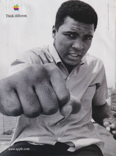 Think different. Muhammad Ali für Apple Computer Anzeige 1998 BW
