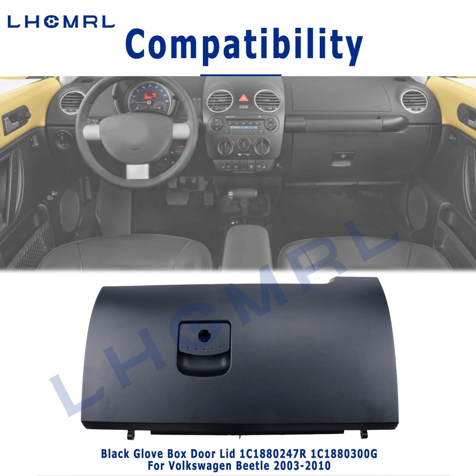 Dash Glove Box Door Lid Cover for Volkswagen Beetle 2003-2010 1C1880247R Black Foto 2 de 4