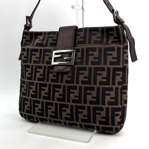 Borsa a tracolla FENDI Mamma Baguette Zucca - Foto 3 di 24