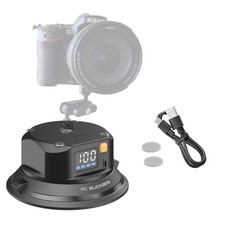 4.5" Electric Vacuum Suction Cup Camera Mount, 1/4" Thread ABS Heavy-Duty Car...