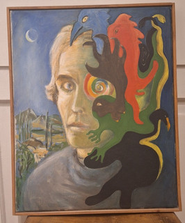 Rudolf Bährer self portrait with demons 1971 Mani Peloponnese Zorbas Kazantzakis