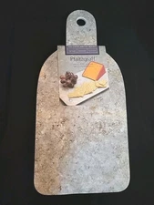 Pfaltzgraff Melamine Serving Board Marble Look Cheese Tray Footed 13.6"x6.5" New