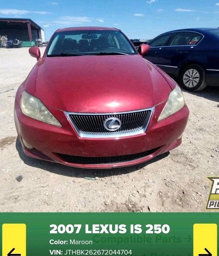 Rejilla superior delantera Lexus IS250 2006-08 con cromo envolvente OEM 53101-53050 Foto 2 de 4