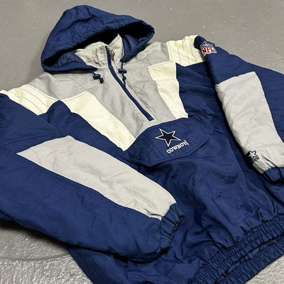 #ad VINTAGE Dallas Cowboys 90s NFL Pro Line Starter Half Zip Pullover Jacket Size XL $99.99