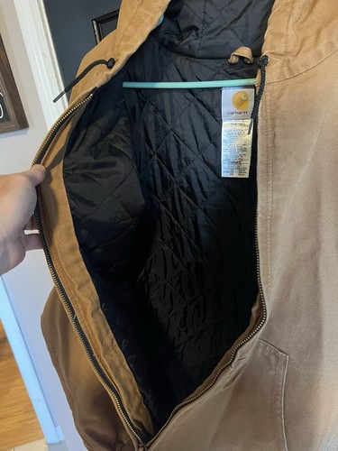 Carhartt Hooded Jacket Sz XXL RN #14806 Brown 2XL - Picture 4 of 6