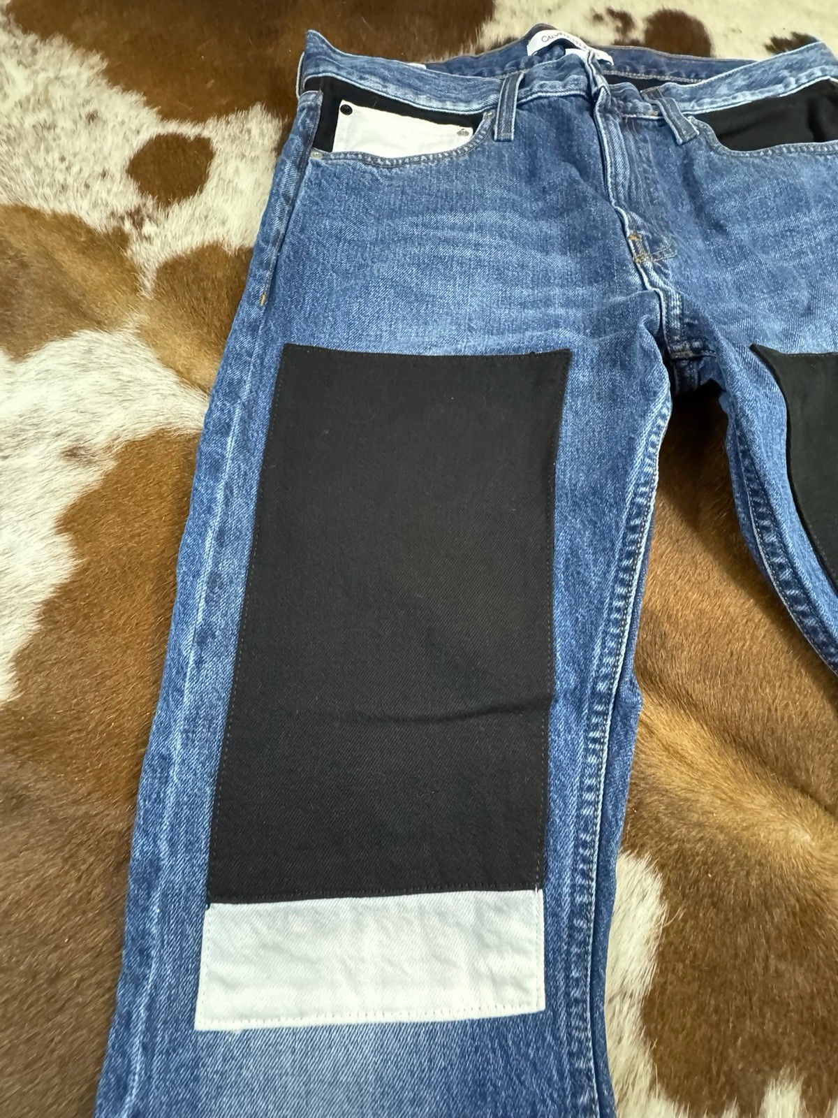 Calvin Klein Jeans Patchwork Colorblock Straight … - image 4