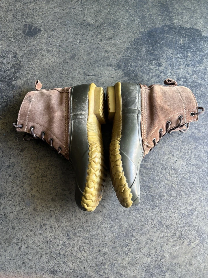 Botas de pato pelirrojas para hombre con cordones, marrón, tobillo, aislantes talla 9M impermeables Foto 4 de 4