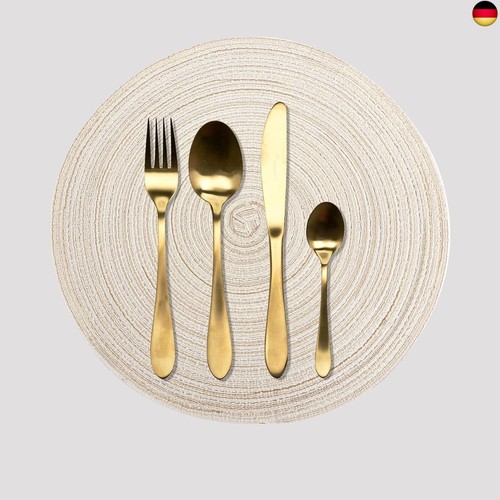 Tischset Rund Geflochten, Platzset Rund 6 stück, Baumwolle Tischsets Abwaschbar - Bild 8 von 8