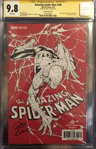 Amazing Spider-Man #798 Land Variant CGC 9.8 SS Signed By Greg Land