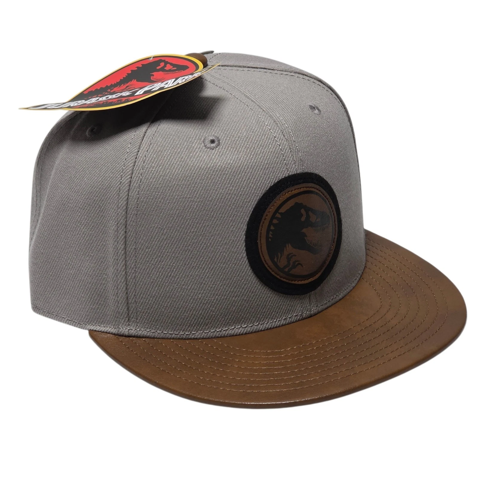 Bioworld Jurassic Park Snapback Hat Brown Gray Adjustable NWT