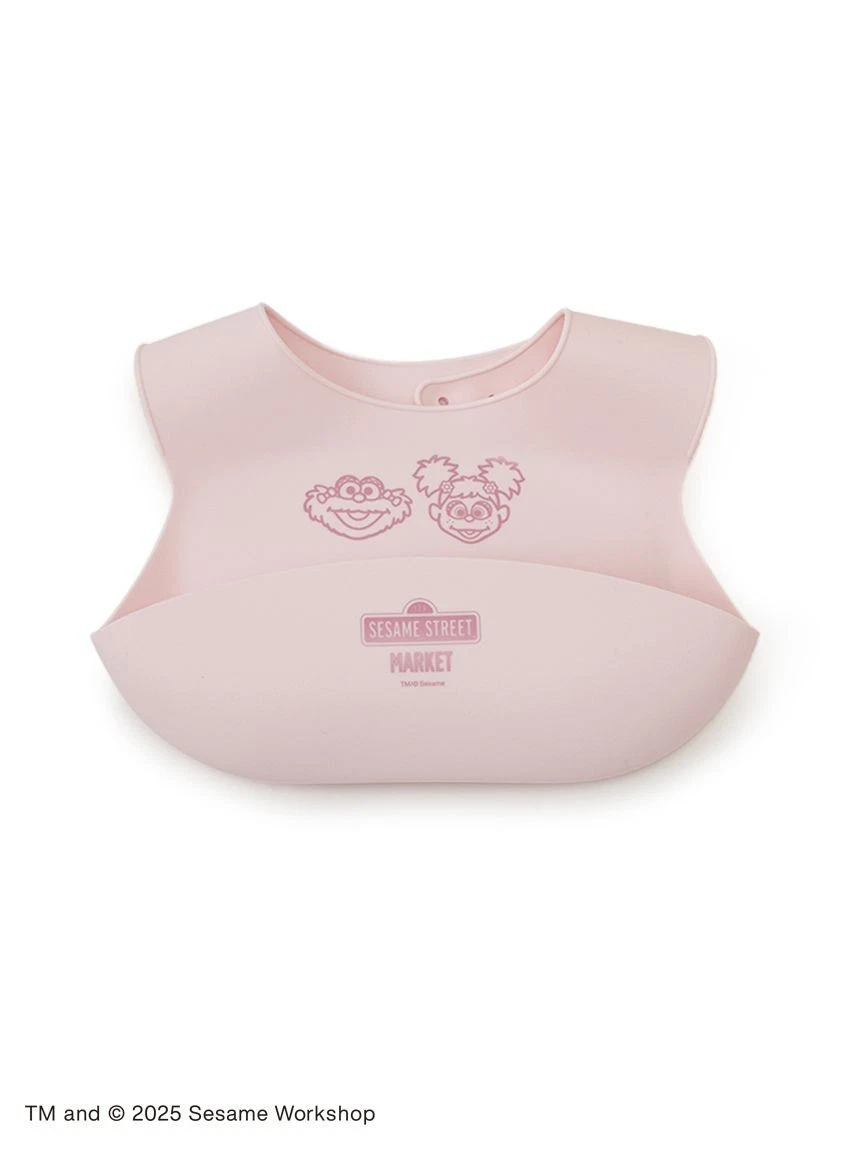 SESAME STREET [BABY] Silicone Bib, Pink From JP NEW