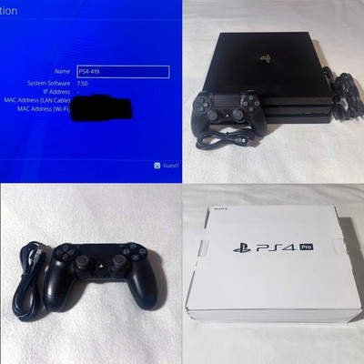 Low Firmware Sony PlayStation 4 Pro 1TB PS4 Pro Pre-Owned + Cables & Controller