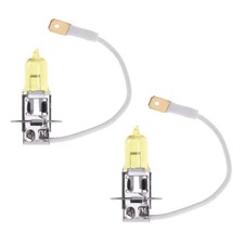 2x H3 Halogen 3000k 100w Car Fogdriving Light Bright Replacement Bulb Glass 12v