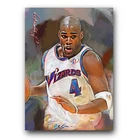 Antawn Jamison Art Card Limited 5/50 Edward Vela Signed (Washington Wizards)