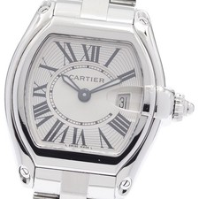 CARTIER Roadster SM W62016V3 Date Silver Dial Quartz Ladies Watch_918746