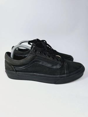 Vans Old Skool All Black Sneaker Größe UK Größe 7 Triple Black leicht verwaschen