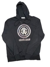 Roberto Cavalli Pullover Hoodie Sweatshirt Sz. L Circle Logo Designer Casual